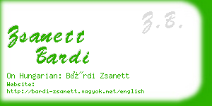 zsanett bardi business card